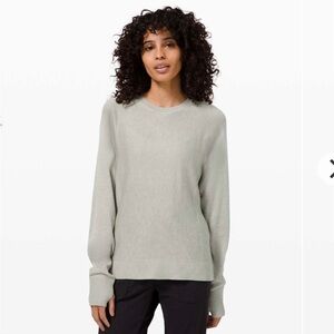 Lululemon Cashlu Knit Pullover - Heathered Green Fern - Size 6